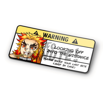 ⚠️ EYES ON THE RICE ⚠️   // Motion Warning Sticker